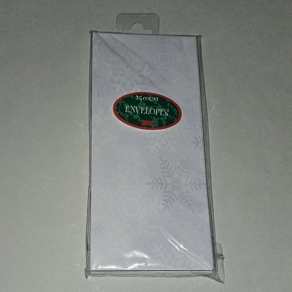 NEW 5 Packs Snowflake Envelopes Christmas Letters White Silver G Squared